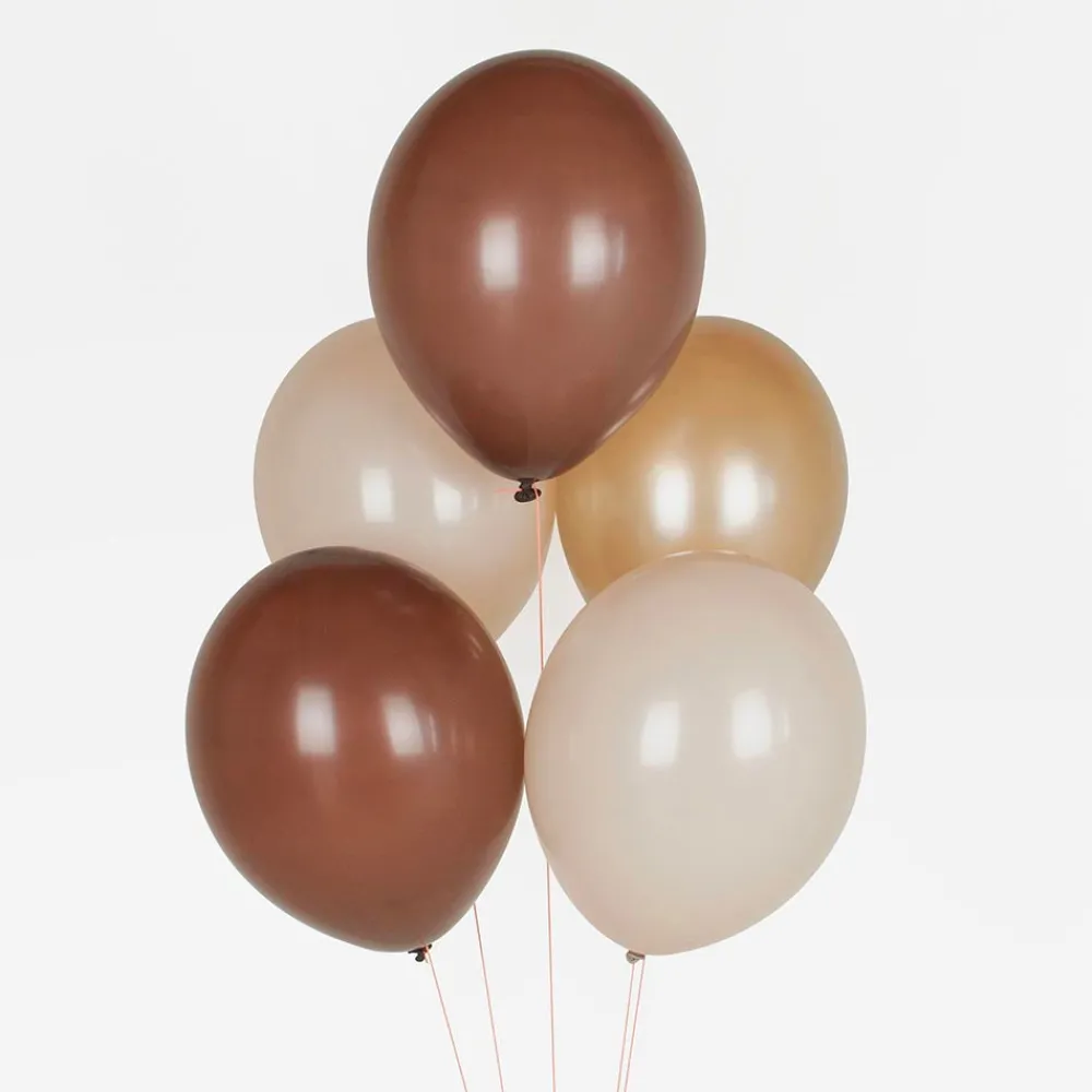 New My Little Day Balloons: 10 Brown Mix Balloons