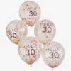 Flash Sale Ginger Ray Balloons: 5 Confetti Balloons 30 Years