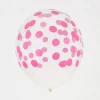 New My Little Day Balloons: 5 Fuchsia Confetti Balloons