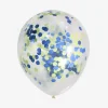 Store Ginger Ray Balloons: 5 Green And Blue Confetti Balloons