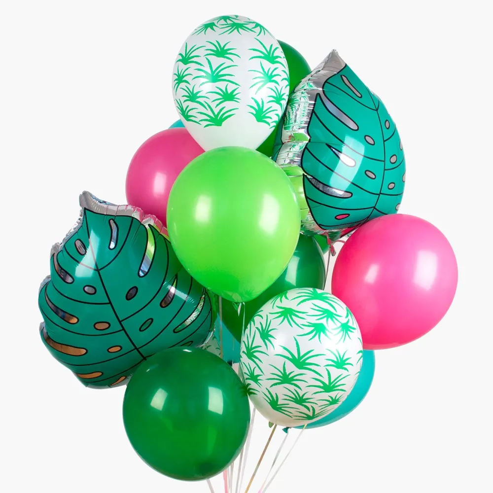 Discount My Little Day Balloons: 5 Green Leaf Balloons