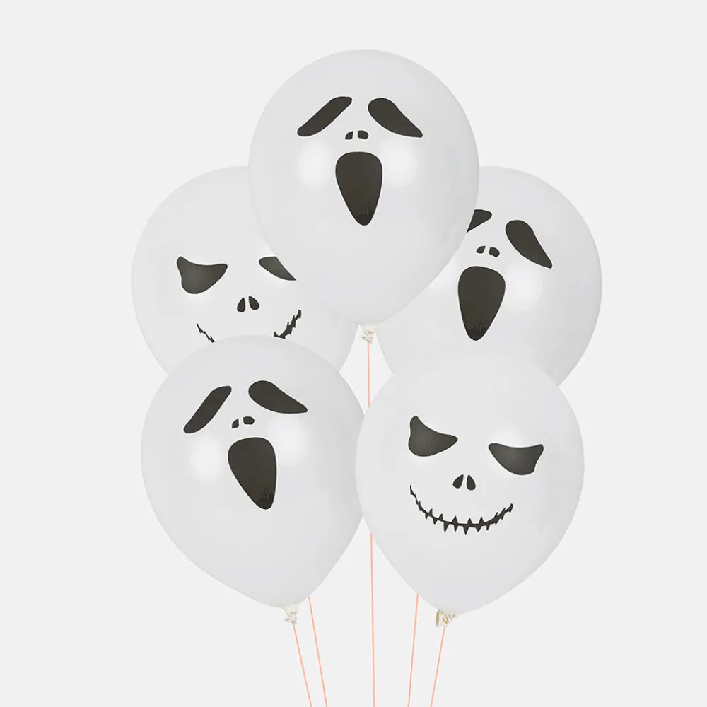 Hot Arty Fêtes Factory Balloons: 6 Halloween Ghost Balloons