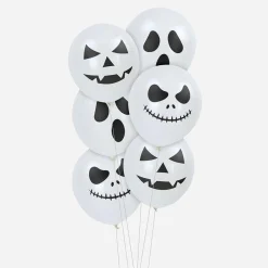 Sale Party Pro Balloons: 6 Halloween White Face Balloons