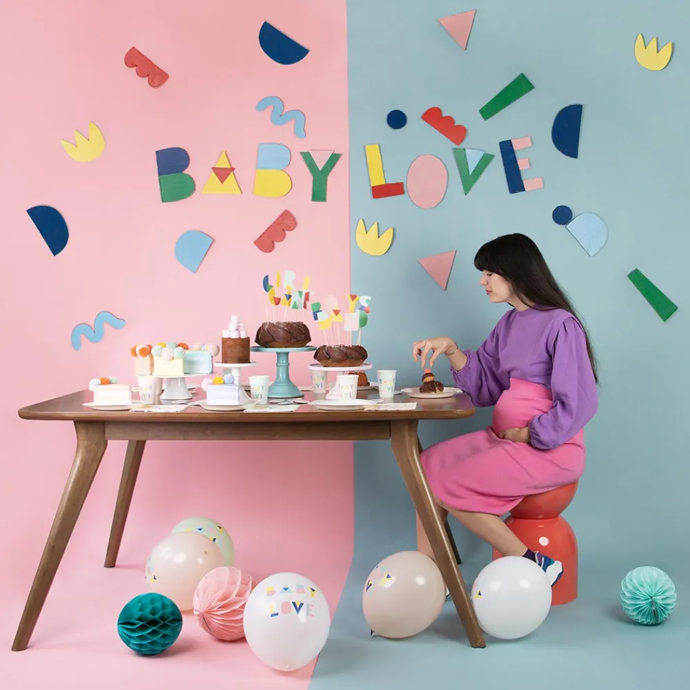 Cheap My Little Day Balloons: 5 Mint Baby Shower Balloons