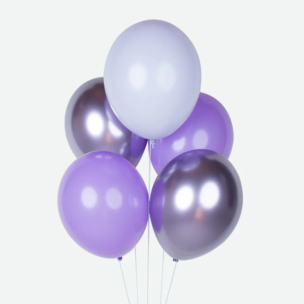 Cheap My Little Day Balloons: 10 Mixed Purple Balloons