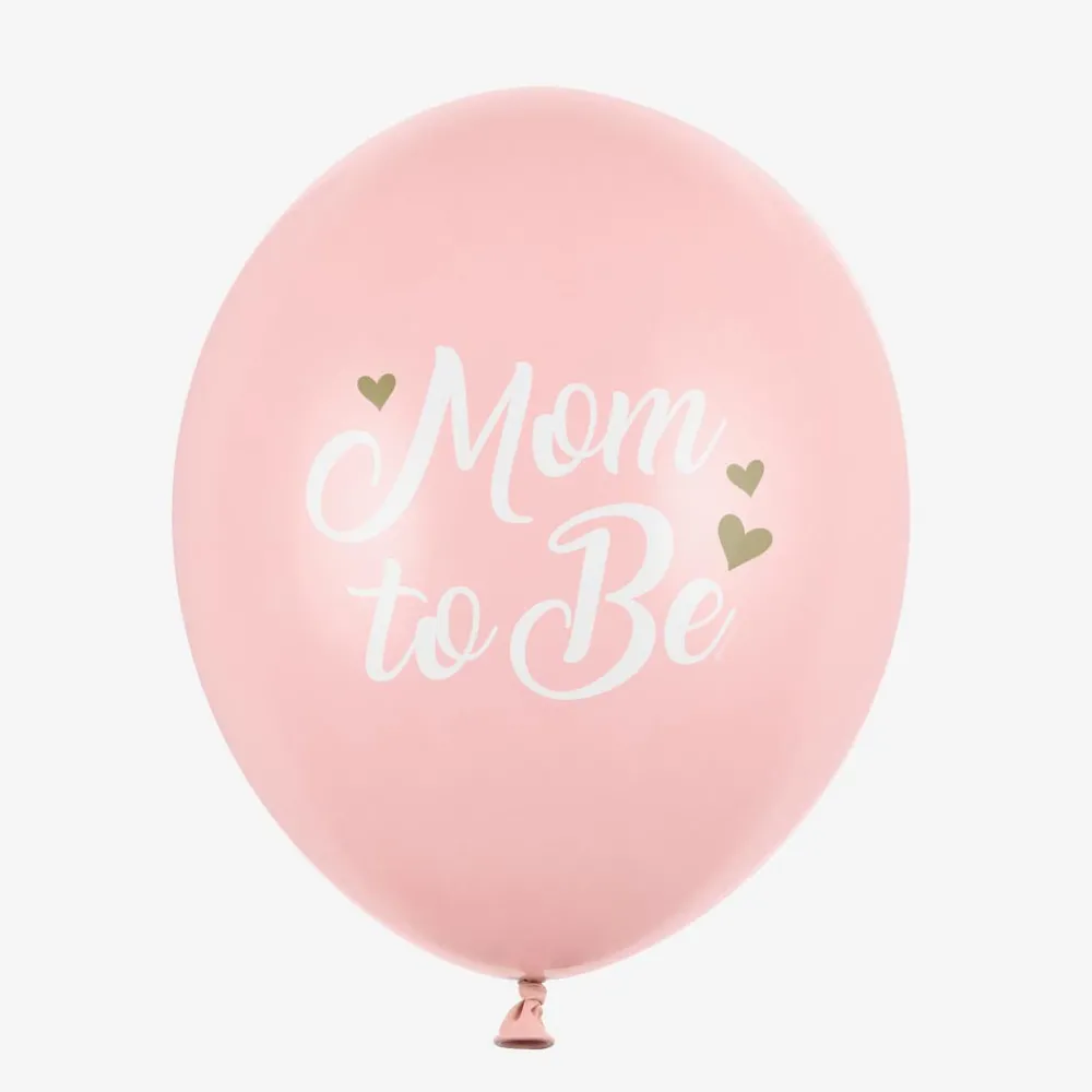 Online Party Deco Balloons: 6 Pink Mom To Be Balloons