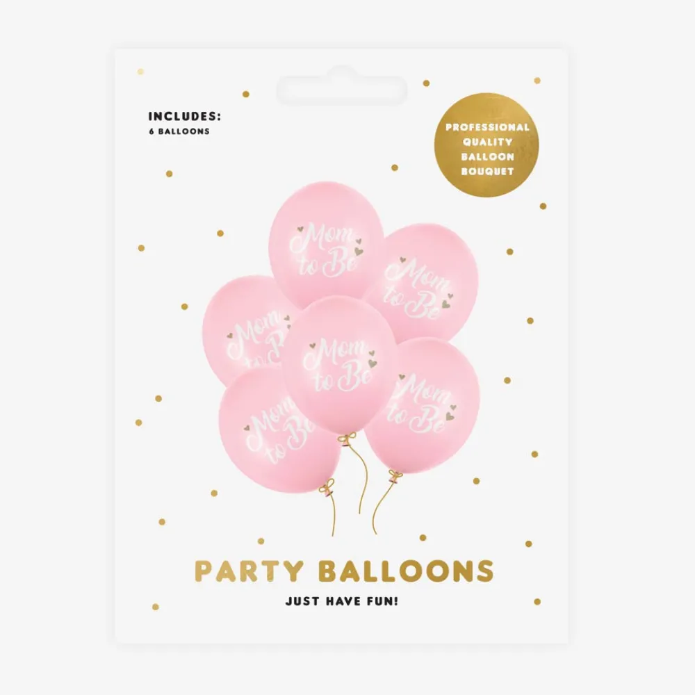 Online Party Deco Balloons: 6 Pink Mom To Be Balloons