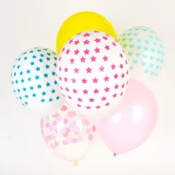 Best My Little Day Balloons: 5 Pink Star Balloons