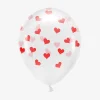 Best Party Deco Balloons: 6 Transparent Red Heart Balloons