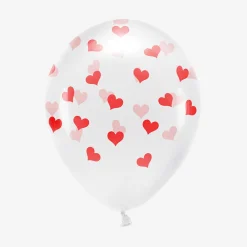 Best Party Deco Balloons: 6 Transparent Red Heart Balloons