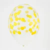 Discount My Little Day Balloons: 5 Yellow Confetti Printed Balloons