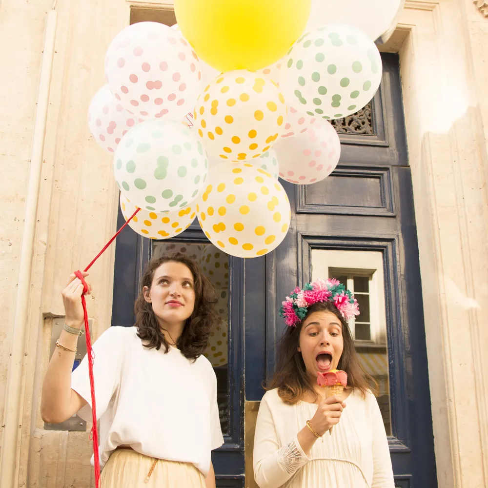 Discount My Little Day Balloons: 5 Yellow Confetti Printed Balloons