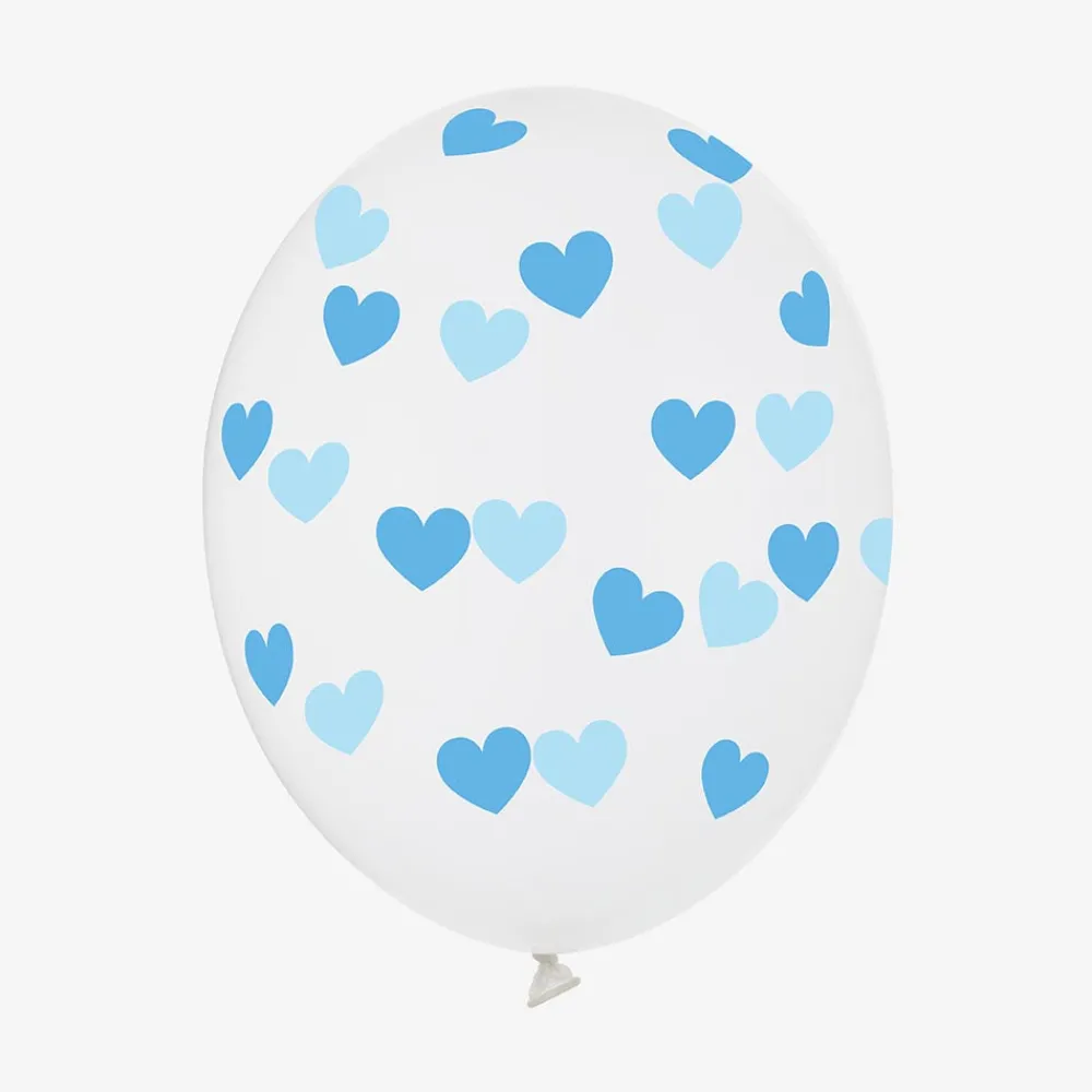 Flash Sale Party Deco Balloons: Transparent Balloons Blue Hearts
