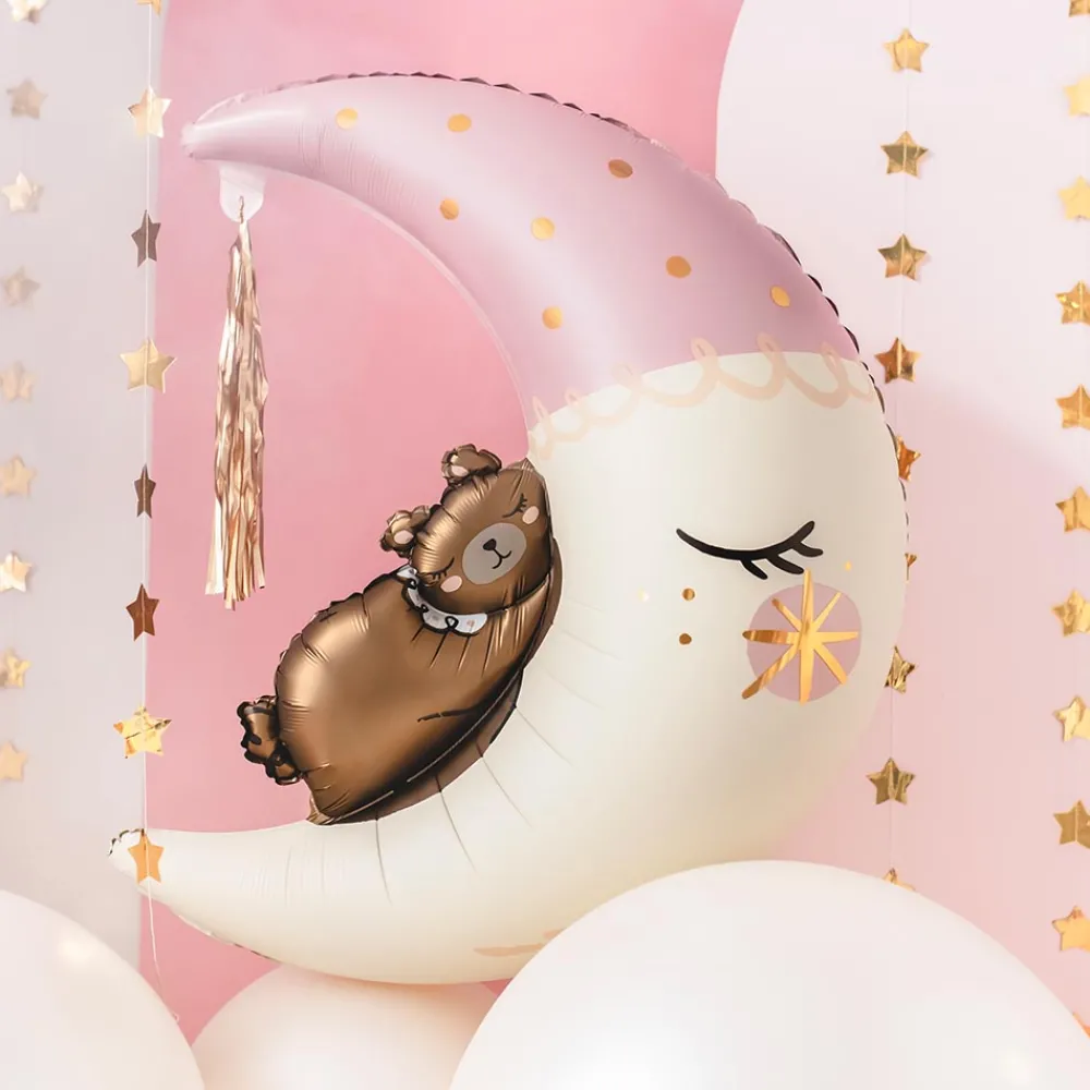 Best Sale Party Deco Bear Balloon And Pink Moon