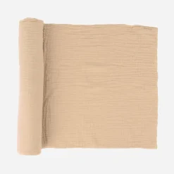 New Arty Fêtes Factory Beige Cotton Gauze Table Runner