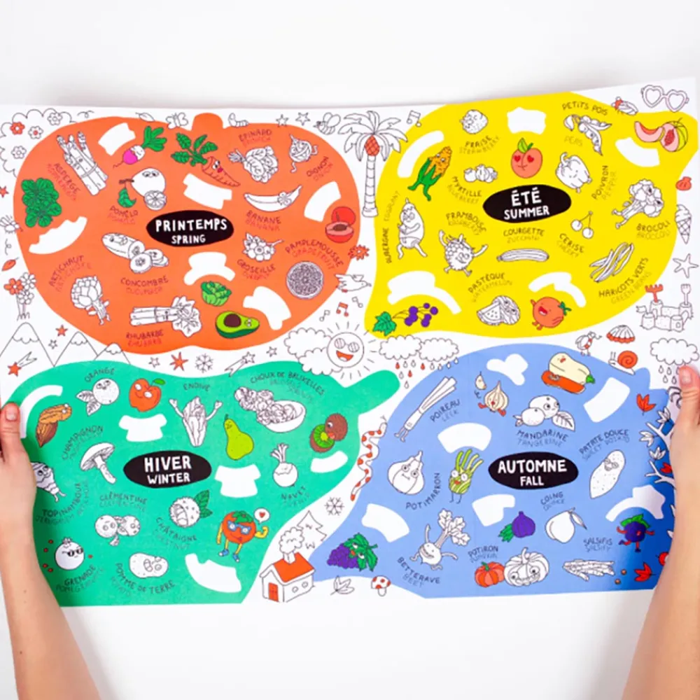 Discount Omy Bilingual Fruits And Vegetables Poster