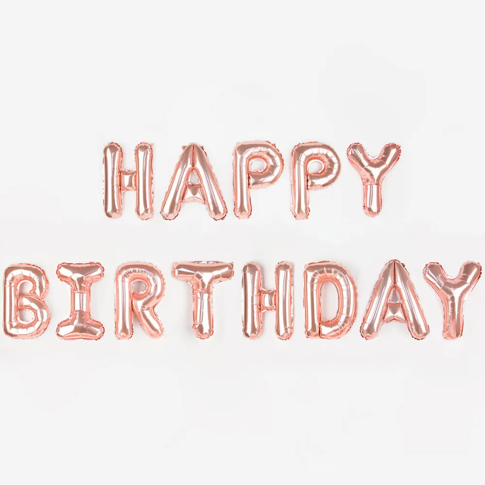 Store Party Deco Birthday Balloon - Happy Birthday Pink