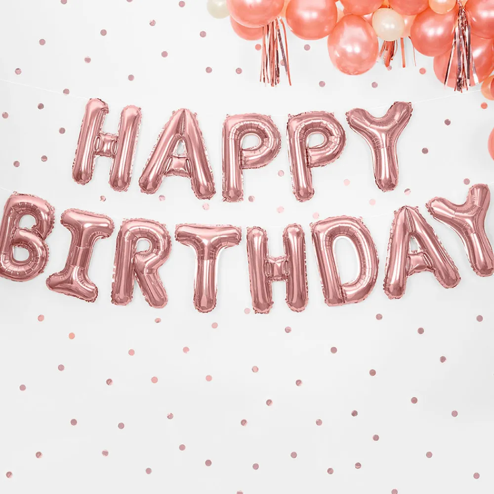 Store Party Deco Birthday Balloon - Happy Birthday Pink