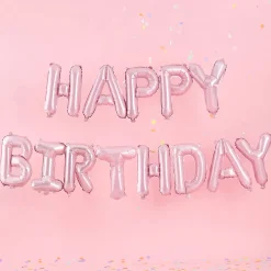 Best Sale Ginger Ray Birthday Balloon - Happy Birthday Matte Pink