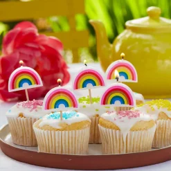 Hot TalkingTables Birthday Candle: 5 Rainbow Candles