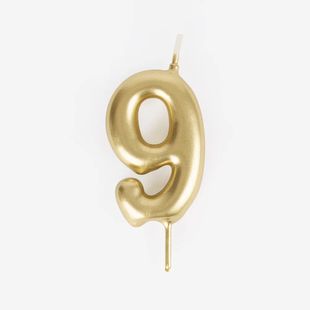 Cheap My Little Day Birthday Candle: Golden Number Candle