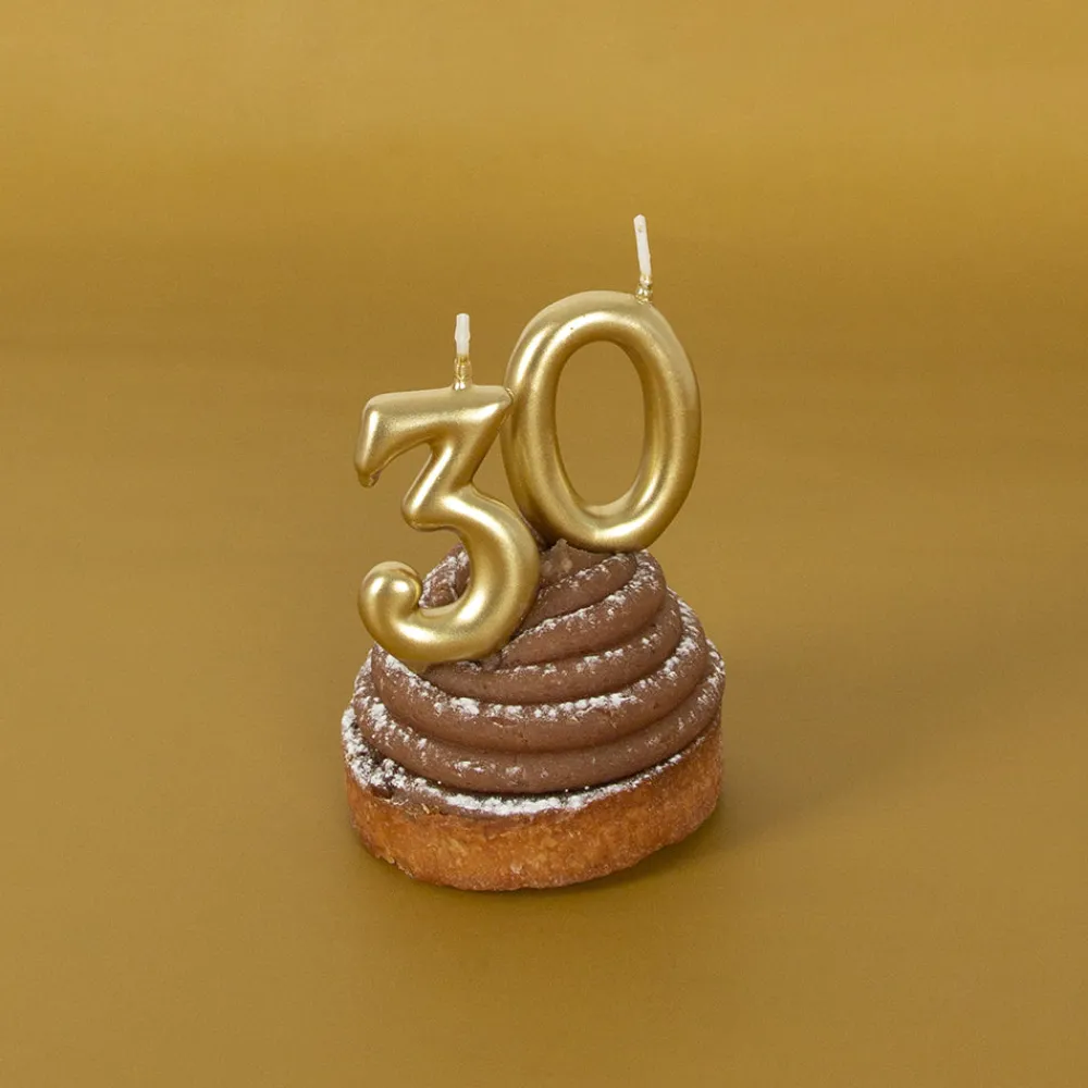 Cheap My Little Day Birthday Candle: Golden Number Candle