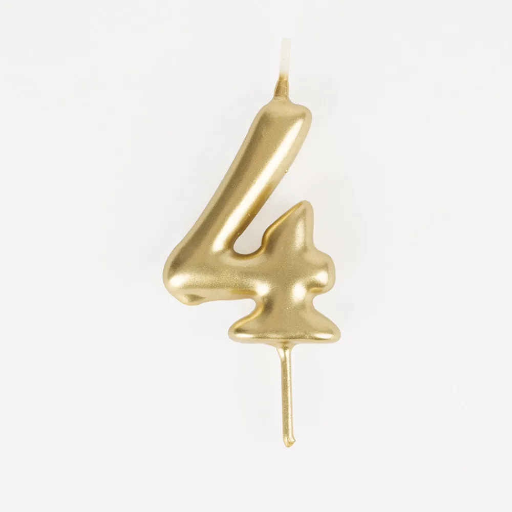 Cheap My Little Day Birthday Candle: Golden Number Candle