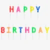 Hot Party Deco Birthday Candle Happy Birthday Multi Polka Dots