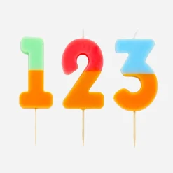 Clearance TalkingTables Birthday Candle: Orange And Multi-Colored Number