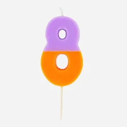 Clearance TalkingTables Birthday Candle: Orange And Multi-Colored Number