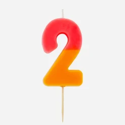 Clearance TalkingTables Birthday Candle: Orange And Multi-Colored Number