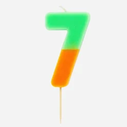 Clearance TalkingTables Birthday Candle: Orange And Multi-Colored Number