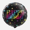New Unique Party Black And Colored Happy Birthday Balloon