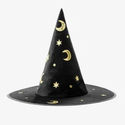 Cheap Party Deco Black And Gold Halloween Witch Hat