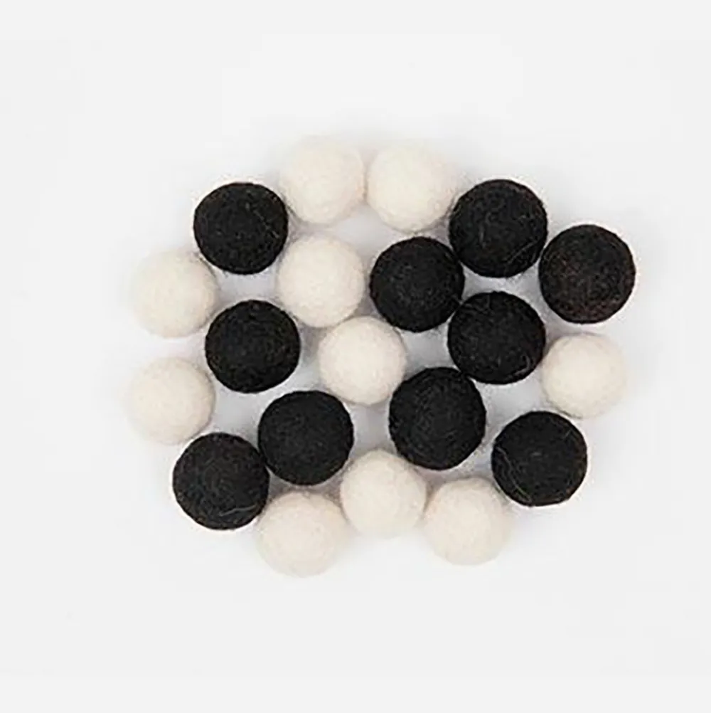 Online Rico Design Black And White Mixed Felt Balls