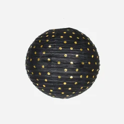 Discount Party Pro Black Chinese Lantern With Gold Dots