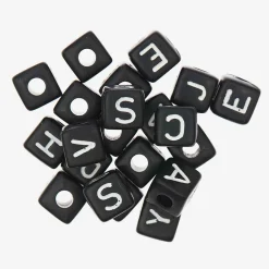 Cheap Rico Design Black Square Beads