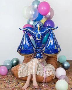 New Grabo Balloons Blue Libra Star Sign Balloon
