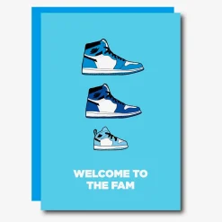 Shop Studio Soph Blue Sneakers Birth Greeting Card