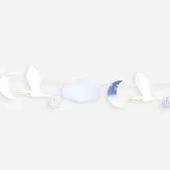 Flash Sale Party Pro Blue Stork Baby Shower Garland