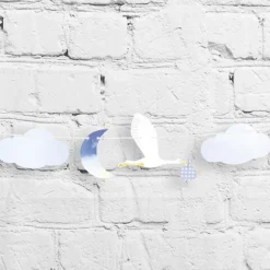 Flash Sale Party Pro Blue Stork Baby Shower Garland