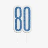Online Unique Party Blue 80Th Anniversary Candle