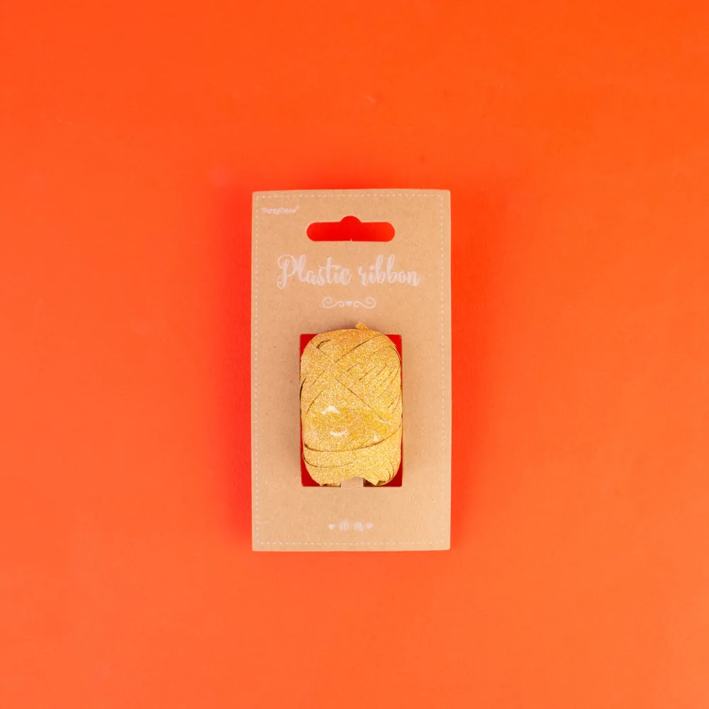 Best Sale Party Deco Bolduc - Glitter Gold