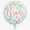 Clearance Party Deco Bride Balloon With Pink Flowers