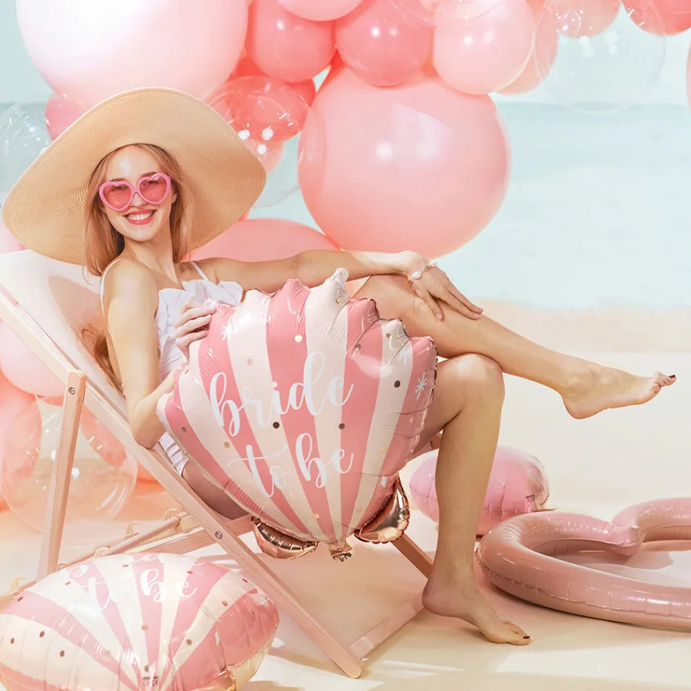Best Sale Party Deco Bride To Be Seashell Balloon Pink