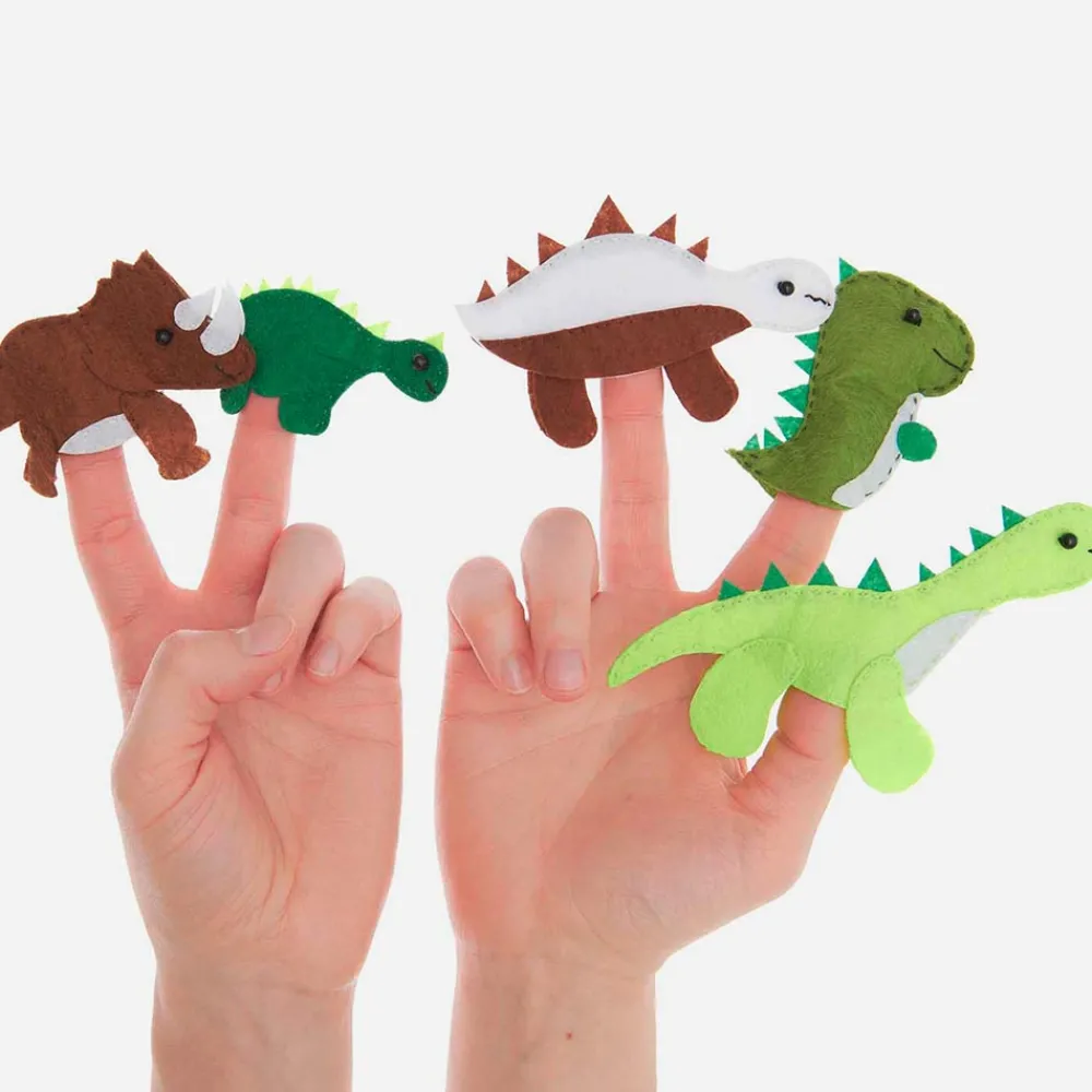 Sale Rico Design Buildable Felt Hand Puppet: Dinosaur