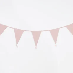 Best Sale A Little Lovely Company Bunting Garland In Powder Pink Fabric