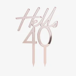 Discount Ginger Ray Cake Topper 40 Years Rose Gold
