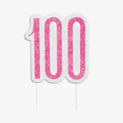 Flash Sale Unique Party Candle 100 Years Pink