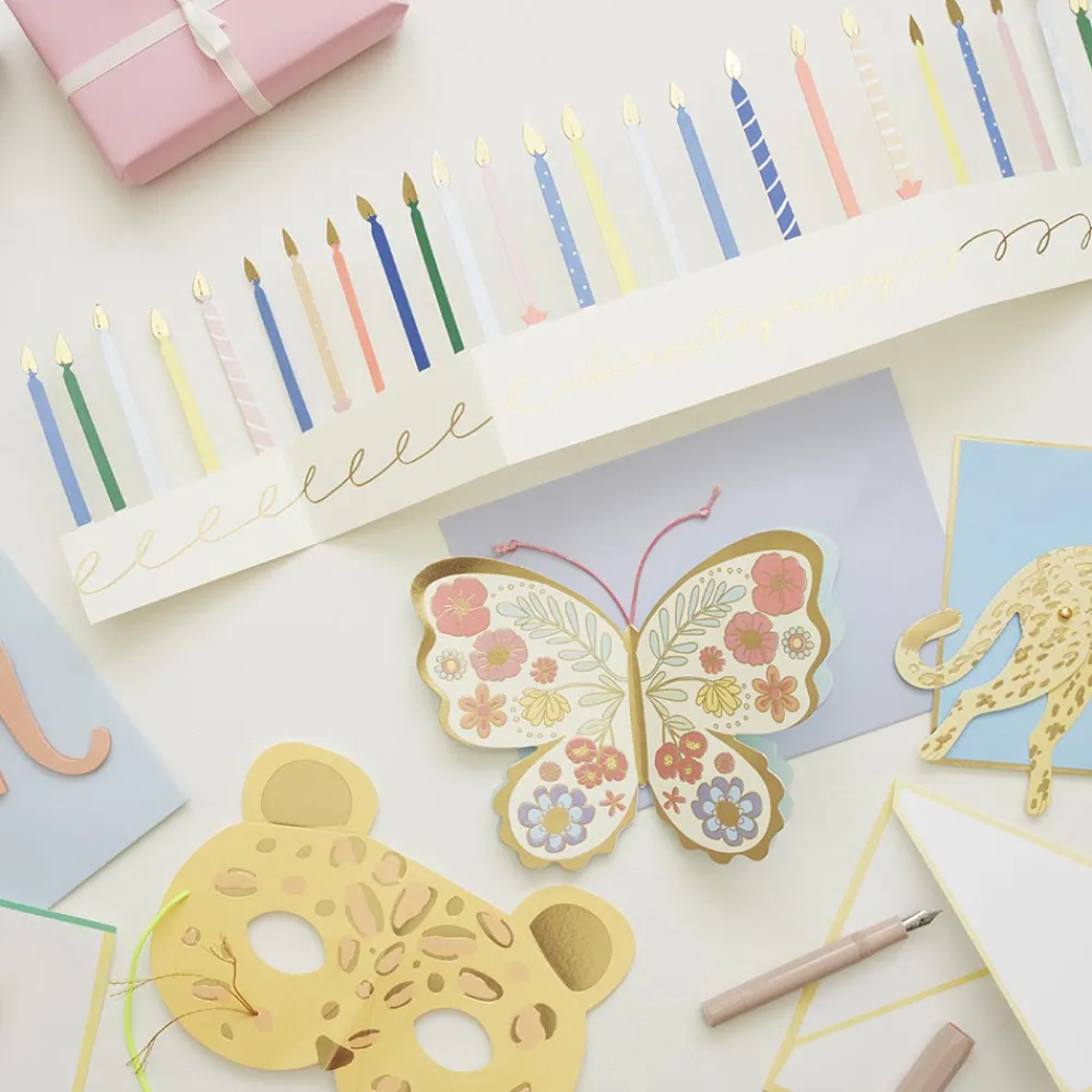 Best Sale Meri Meri Candle Accordion Card: Happy Birthday